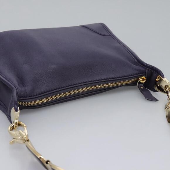 CELINE Shoulder Bag Leather Purple Gold - Picture 6 of 13